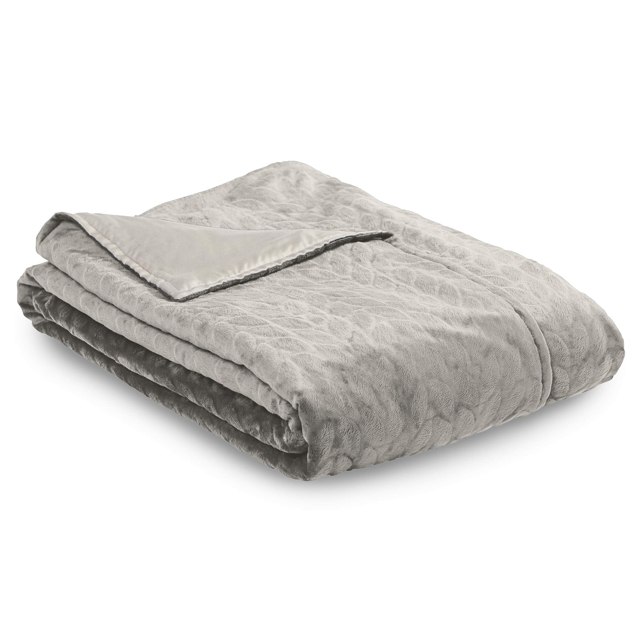 Purecare Zensory Duvet Cover, Reversible Design with Cool Touch Tencel and Plush, Velveted Fleece, 48" X 72", Dove Gray (PCZWBDC-GY)